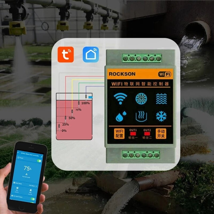 Smart Home Water Level Sensor WIFI Controller Leakage Flood Alarm Swimming Vape Tank Flow Detector System Leak Image 3