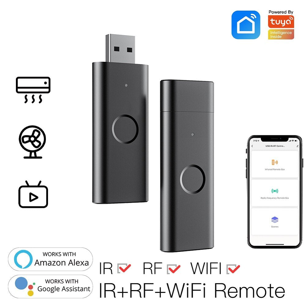 Smart Infrared WiFi Remote Controller Wireless USB IR+RF Controller for TV Fan Smart Home with Alexa Google Image 7