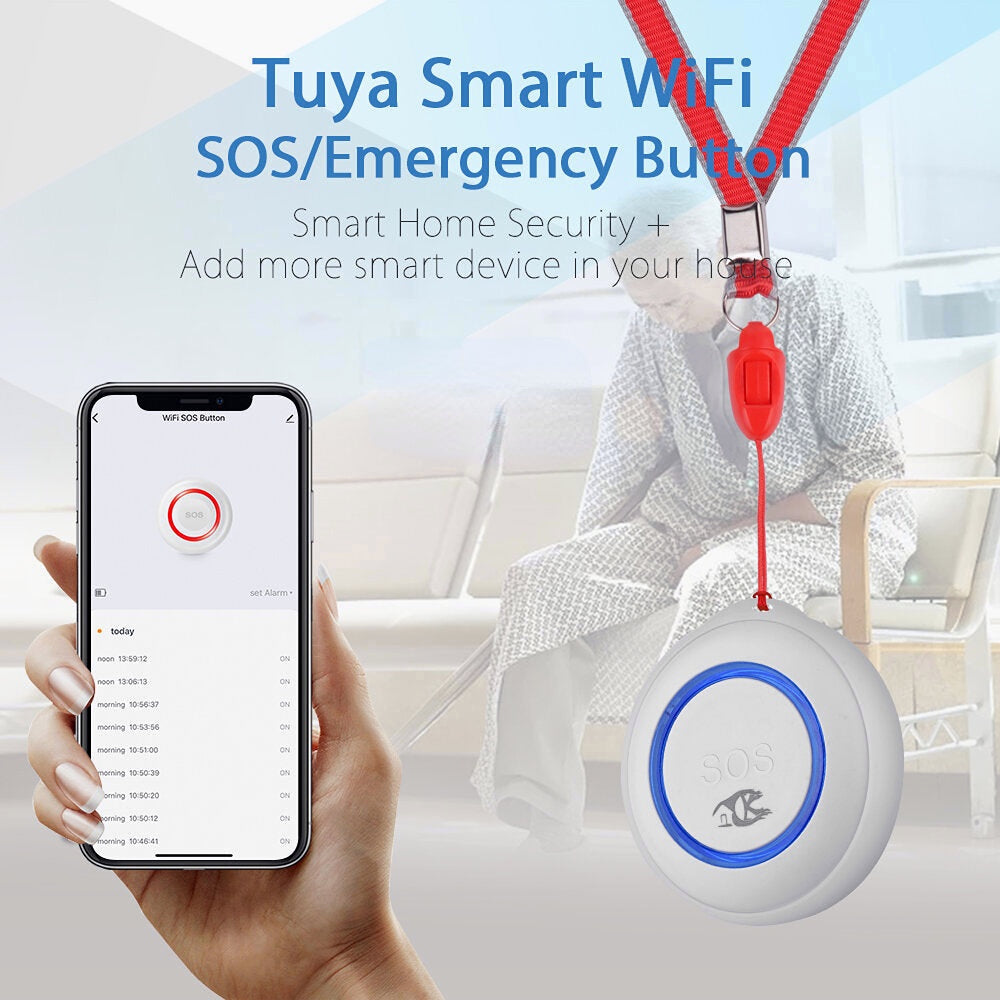 Smart Wifi Emergency Button Speakers One-key Alarm Call For Help Remote Call Work Image 3