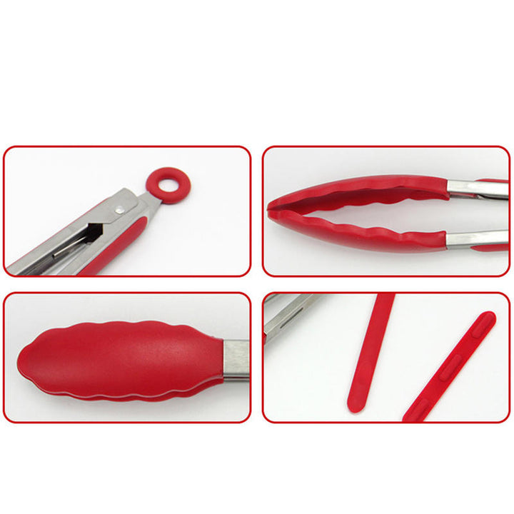 Silicone Barbecue Clip Kitchen Food Salad Grill Serving No-stick BBQ Tong Image 2