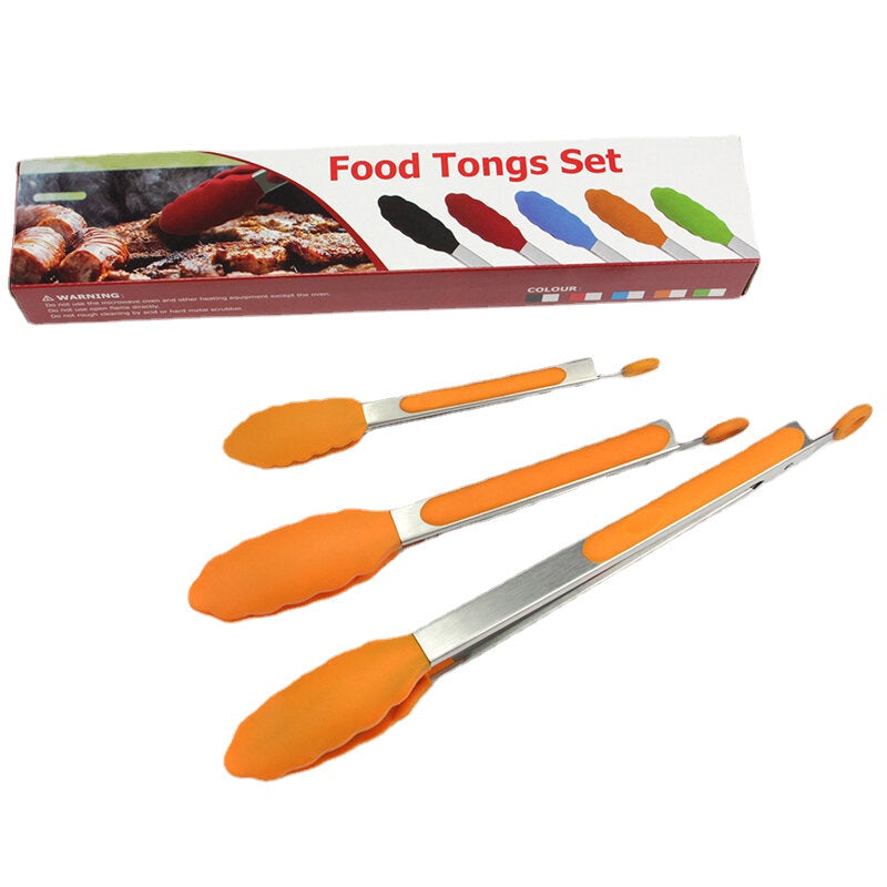 Silicone Barbecue Clip Kitchen Food Salad Grill Serving No-stick BBQ Tong Image 4