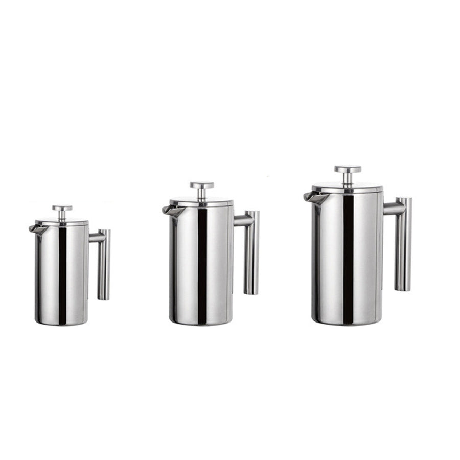 Stainless Steel Coffee Percolator Pot Double Layer Large Capacity Coffee Making Containers Image 1