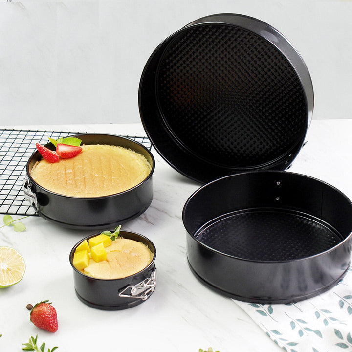 Stainless Steel Non-stick Metal Bake Mould Round Cake Pan Bakeware Molds Removable Bottom Bakeware Set Image 4