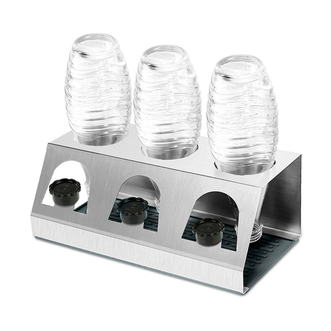 Stainless Steel 3 Holes Cup Bottle Holder Drainer Drying Rack Image 4