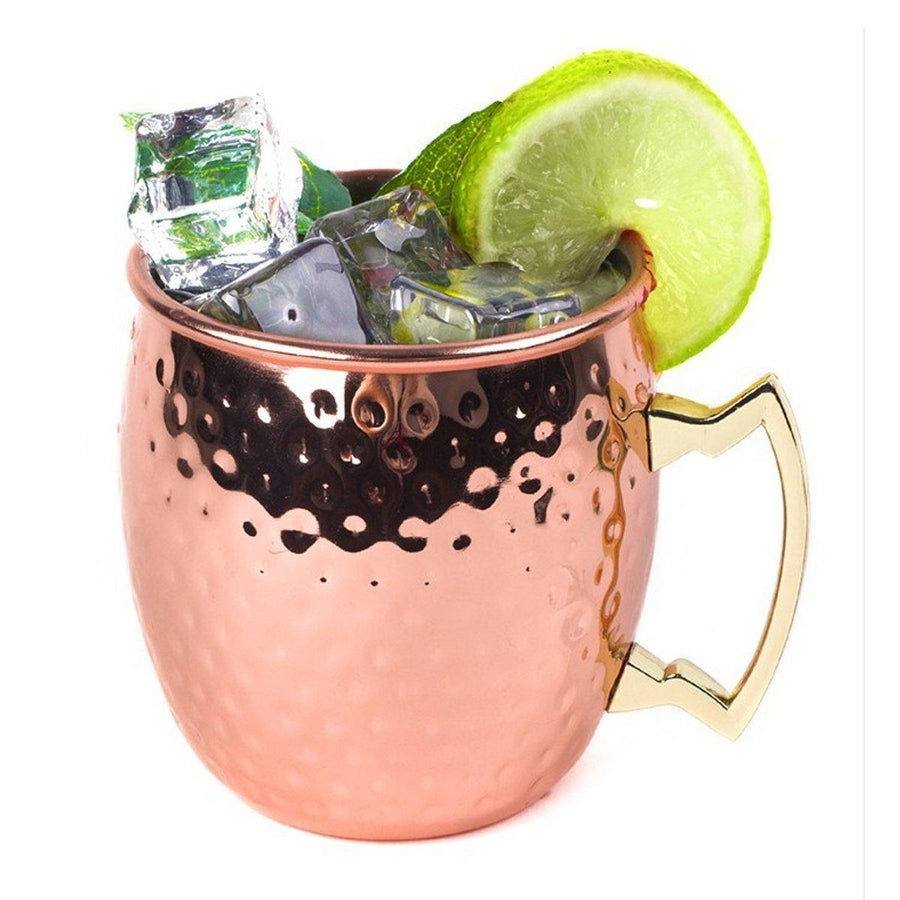 Stainless Steel Copper Plated Moscow Mule Mug 18oz Cocktails Iced Tea rinking Cup Image 1