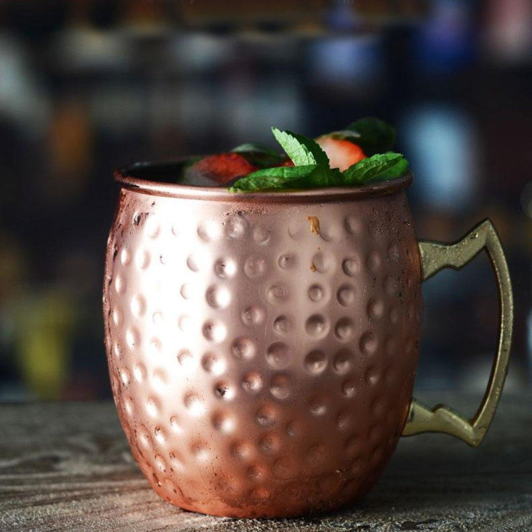 Stainless Steel Copper Plated Moscow Mule Mug 18oz Cocktails Iced Tea rinking Cup Image 4