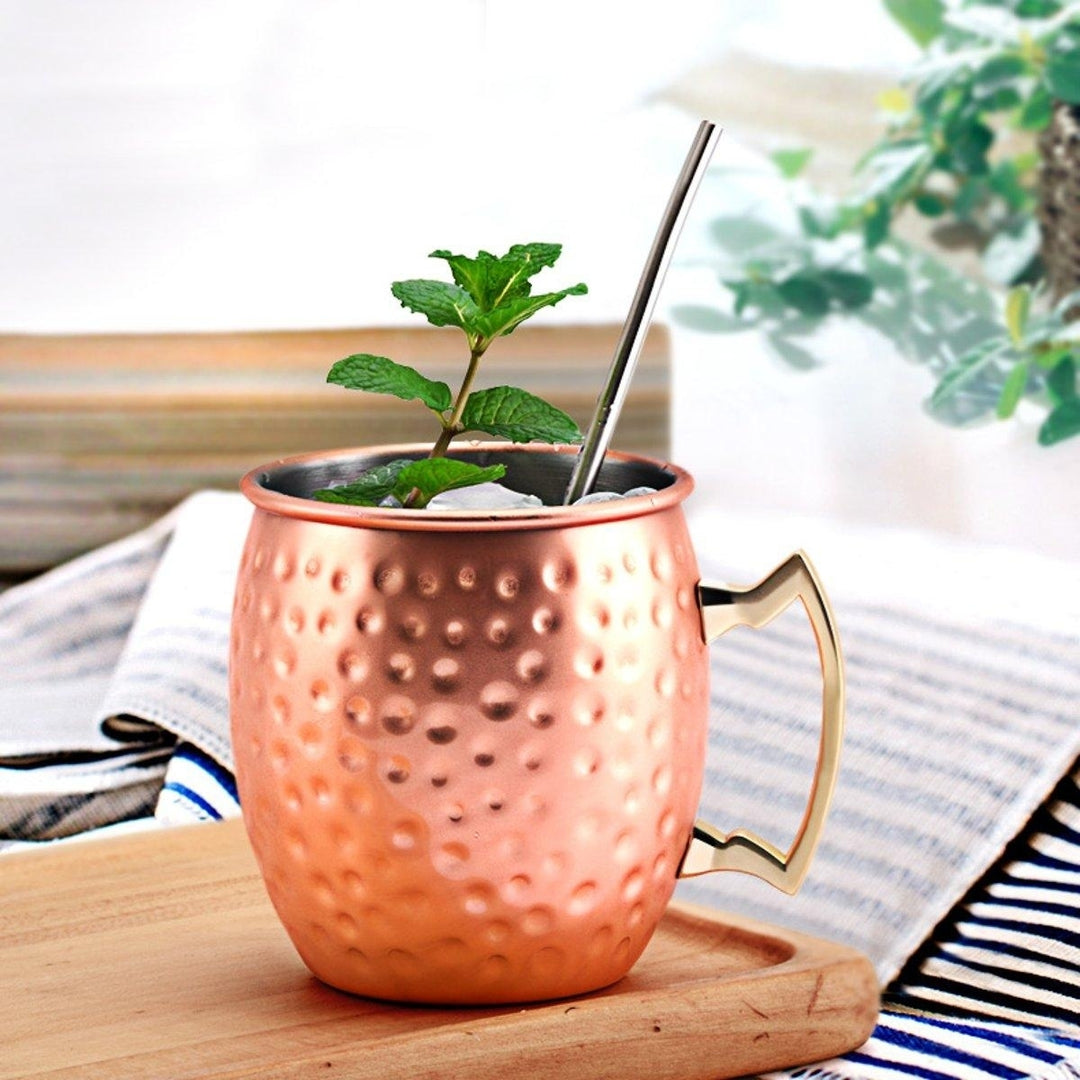Stainless Steel Copper Plated Moscow Mule Mug 18oz Cocktails Iced Tea rinking Cup Image 6