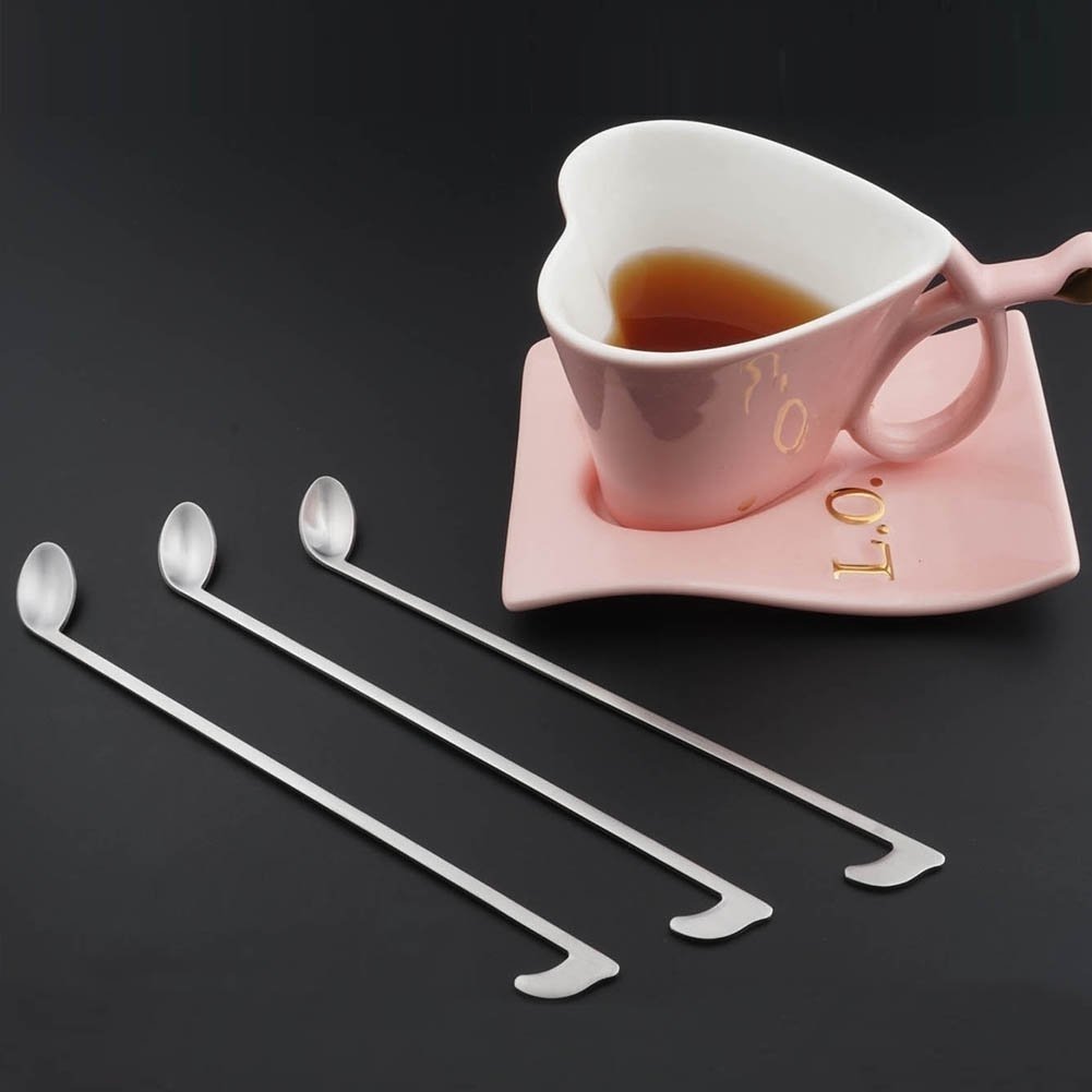 Stainless Steel Long Handle Music Shape Tea Coffee Stirring Cooking Spoon Scoop Tea Spoon Image 3