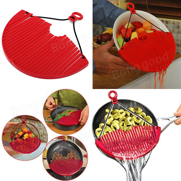 Strainer Kitchen Filter Vegetables Food Control Drain Fruits Kitchen Cooking Tool Image 3