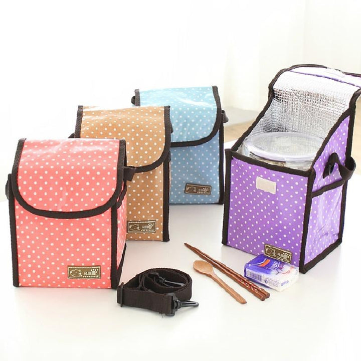 Travel Waterproof Large Capacity Insulated Cooler Lunch Tote Bag With Shoulder Strap DTTT Image 1