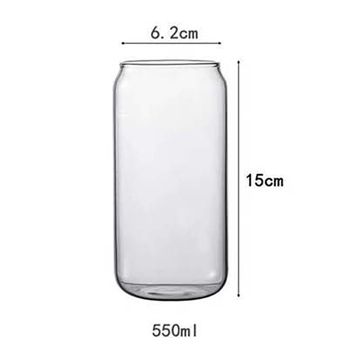 Transparent Glass Cola Can Shaped Glass Mug Heat Resistant Cold Drink Cup Cafe Beverage Juice Milk Cup Image 1