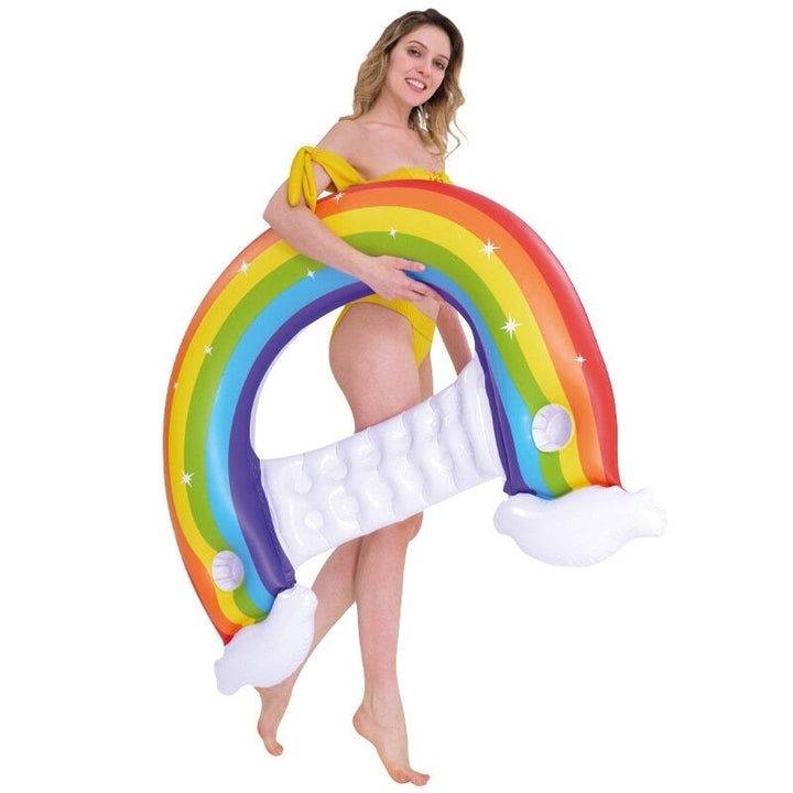 Summer PVC Floating Water Hammock Float Lounger Inflatable Floating Bed Beach Swimming Chair Image 2
