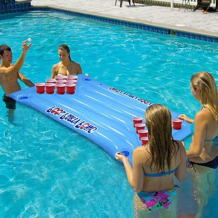Swimming Pool Float Liquor Table Holder Pool Pond Inflatable Air Mattress For Home Sports Gam Party Image 3