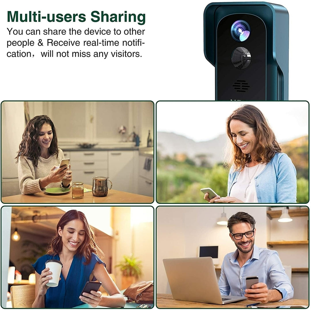 Video Doorbell Wireless 1080P Wireless Doorbell Camera with Free Chime WiFi Smart Doorbell Night Vision IP65 Waterproof Image 4