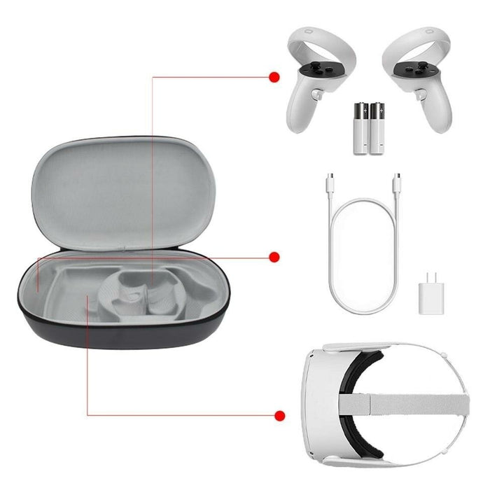 VR Gaming Headset Travel Carrying Case Hard EVA Protective Bag For Oculus Quest2 VR Glasses Storage Box Image 4