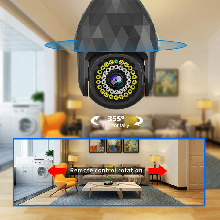 WIFI HD 1080P Surveillance E27 Camera 39 Lights Diamond Bulb Ball Camera Smart Dual-light Night Vision with E27 Base Image 7