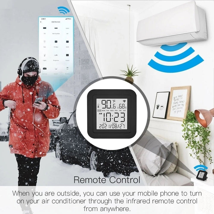 WiFi Smart Remote Controller Temperature and Humidity Sensor for Air Conditioner TV AC Works with Alexa Google Home Image 4