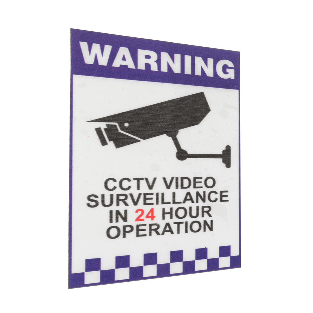 Warning CCTV Security Surveillance Camera Decal Sticker Sign 66mmx100mm Internal Image 2