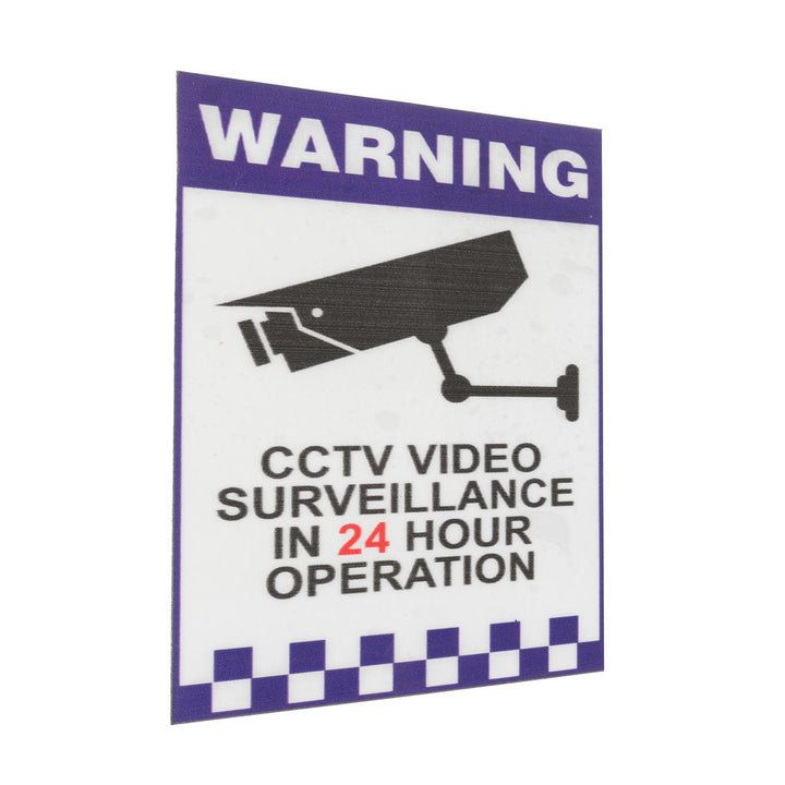 Warning CCTV Security Surveillance Camera Decal Sticker Sign 66mmx100mm Internal Image 2
