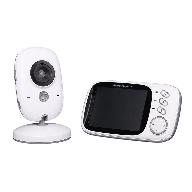 Wireless Video Baby Monitor 3.2 inch Baby Nanny Security Camera Night Vision Temperature Sleeping Monitor - EU Plug Image 1