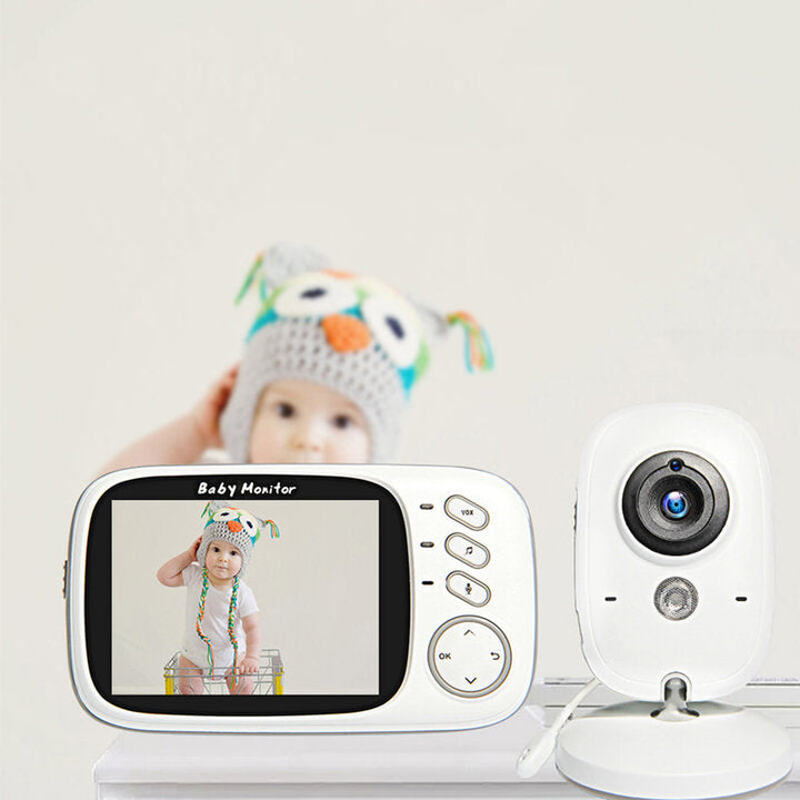 Wireless Video Baby Monitor 3.2 inch Baby Nanny Security Camera Night Vision Temperature Sleeping Monitor - EU Plug Image 6