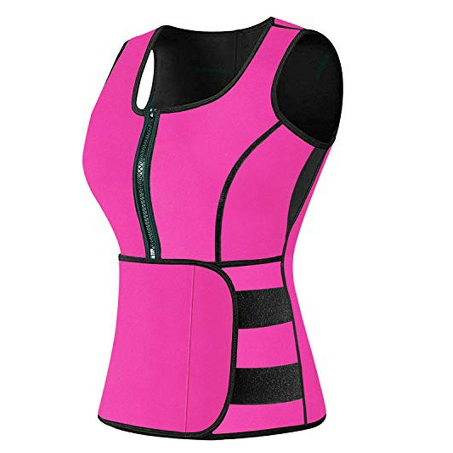 Women Adjustable Sauna Slimming Sweat Belt Vest Waist Body Shaper Tank Tops Fitness Yoga Vest Image 1