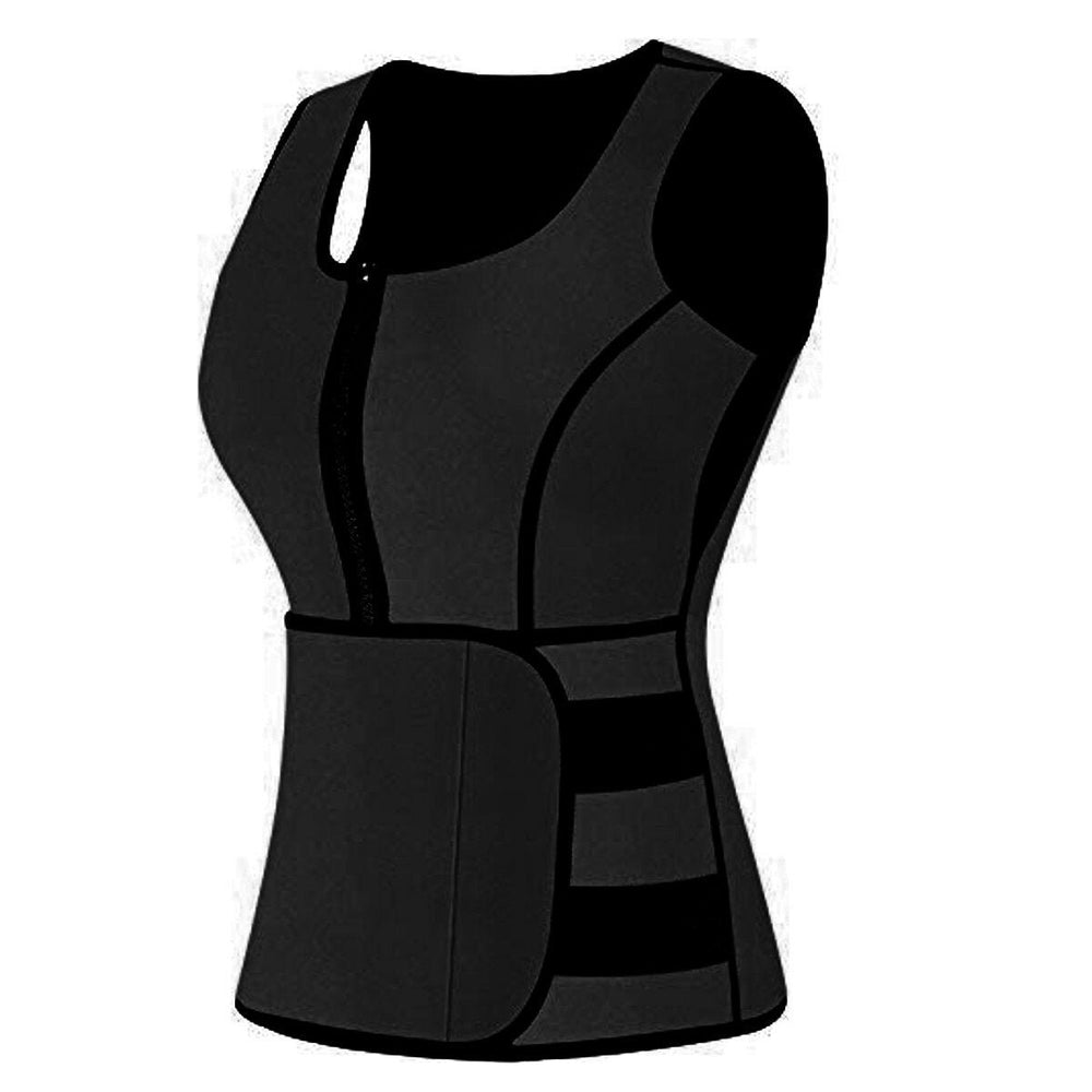 Women Adjustable Sauna Slimming Sweat Belt Vest Waist Body Shaper Tank Tops Fitness Yoga Vest Image 2