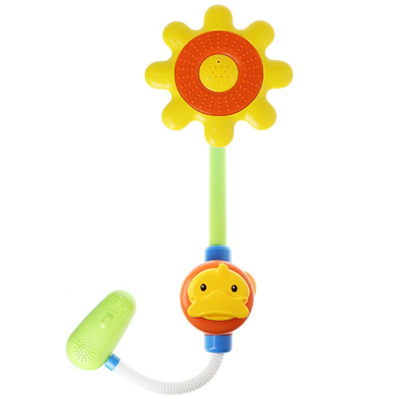 Yellow Duck Shower Head for Kids Faucet Water Spraying Tool Baby Bath Toys Image 1