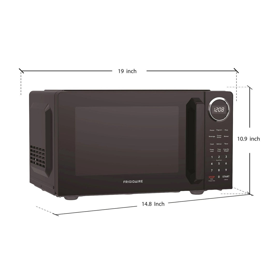Frigidaire Black with Chrome 0.9 Cubic Foot Microwave Image 4