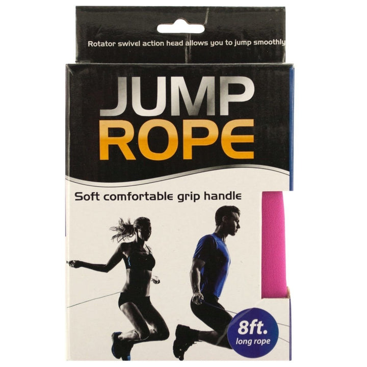 2-Pack Soft Grip 8ft Workout Jump Rope Weighted Handles Foam Grips Fitness Image 2