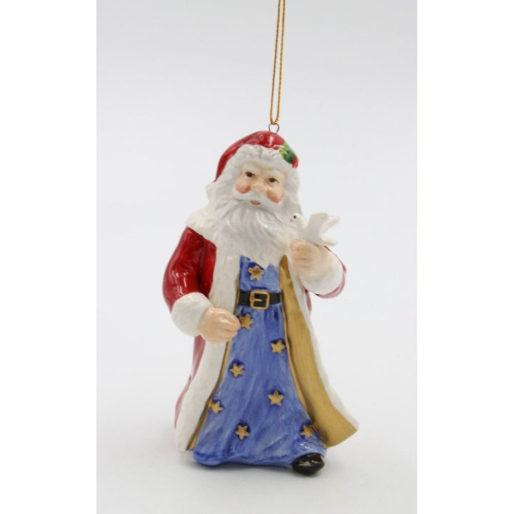 Ceramic Santa Dove Ornament 2.88in Image 3