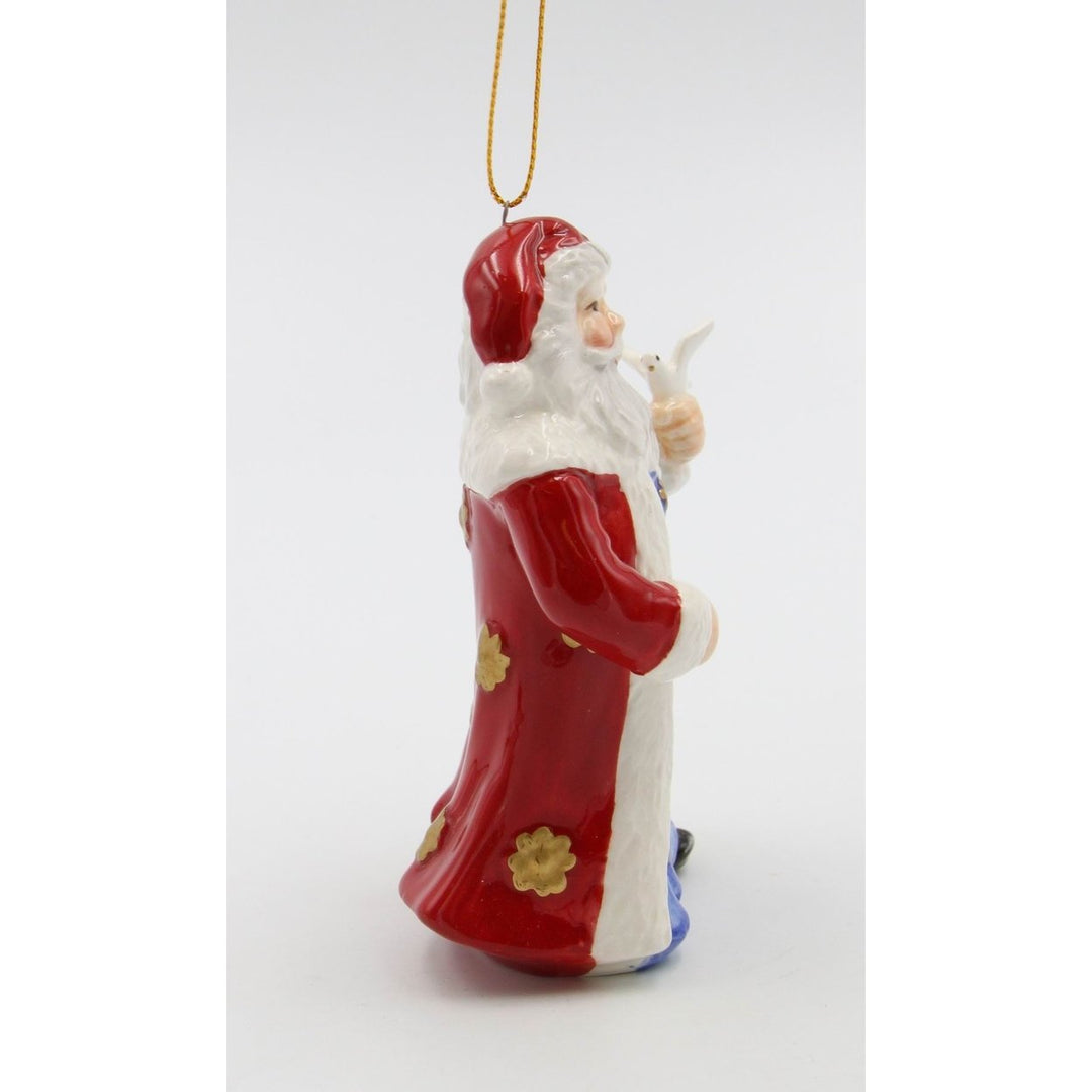 Ceramic Santa Dove Ornament 2.88in Image 4