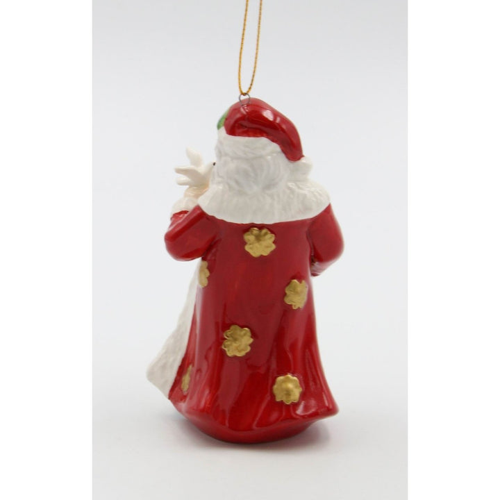 Ceramic Santa Dove Ornament 2.88in Image 4