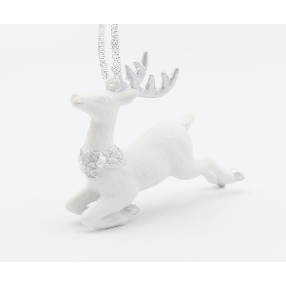 Ceramic  Silver Reindeer OrnamentHome DcorKitchen DcorChristmas Dcor Image 2
