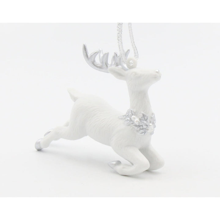 Ceramic  Silver Reindeer OrnamentHome DcorKitchen DcorChristmas Dcor Image 3
