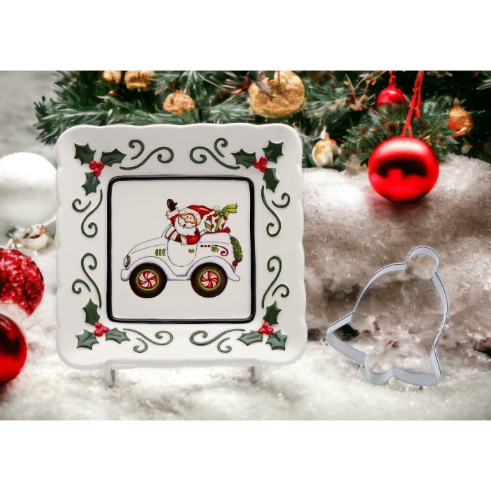 Ceramic Santa Cookie Cutter 5.5 Inch Image 1