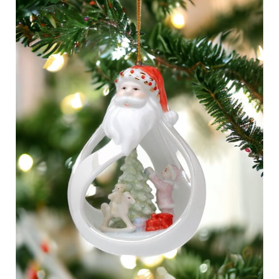 Kevins Gift Shoppe Ceramic Santa Ornament Decorating Christmas Image 1