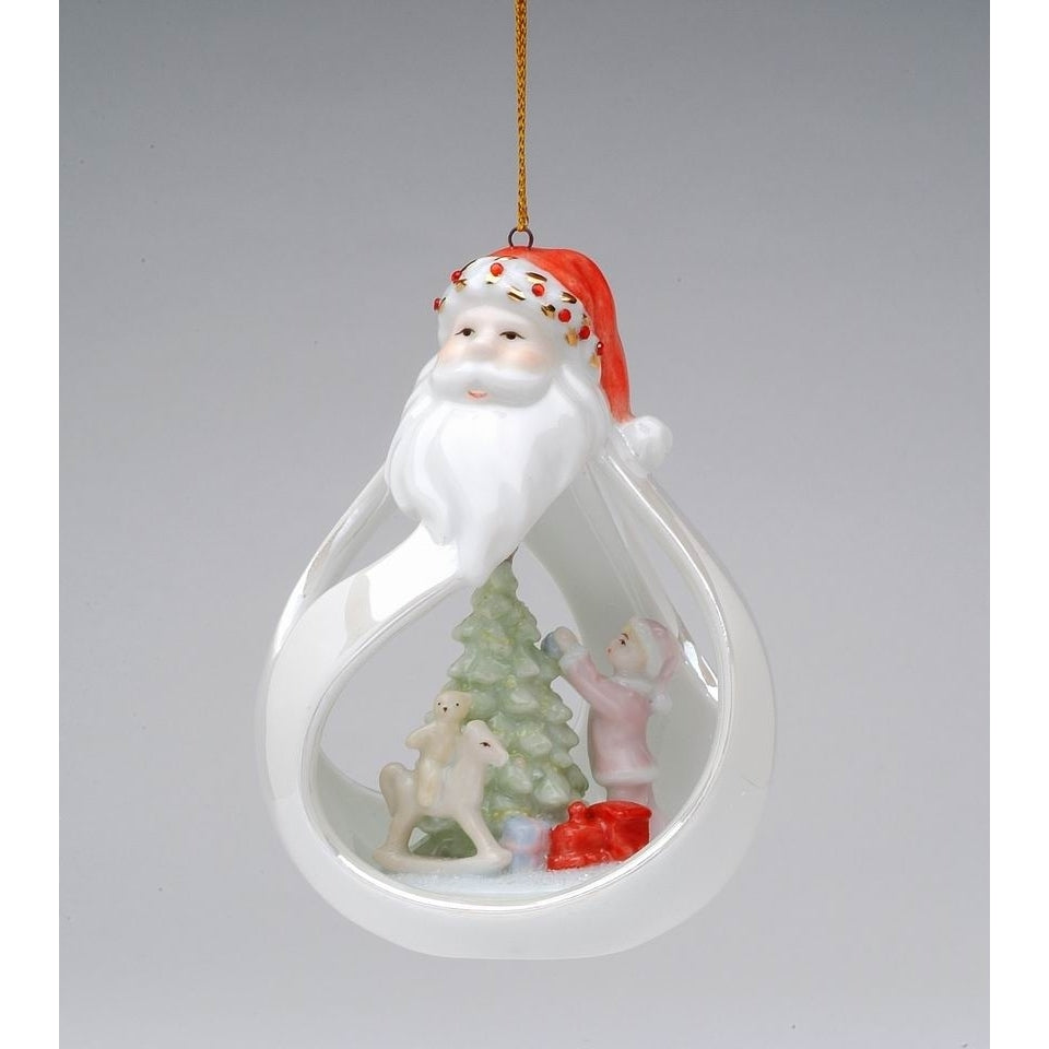 Kevins Gift Shoppe Ceramic Santa Ornament Decorating Christmas Image 3