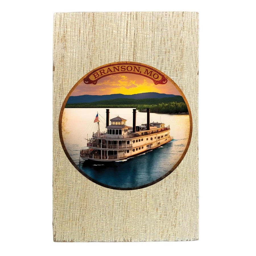 Branson Missouri Design C Souvenir Wooden 2" x 3" Fridge Magnet Image 1