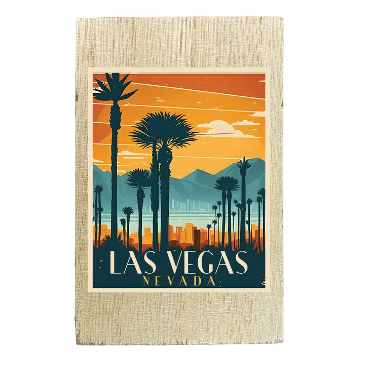 Las Vegas Nevada Design D Souvenir Wooden 2" x 3" Fridge Magnet Image 1