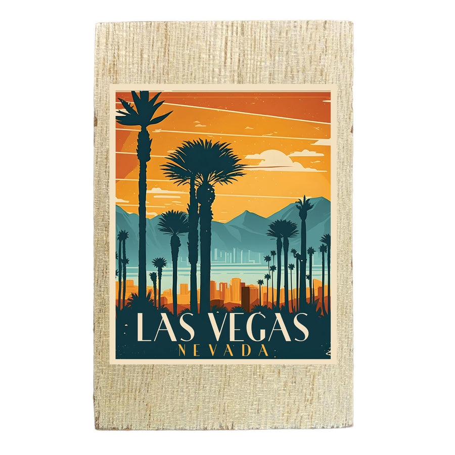 Las Vegas Nevada Design D Souvenir Wooden 2" x 3" Fridge Magnet Image 1