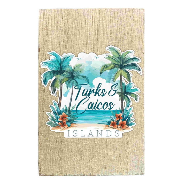 Turks And Caicos Design C Souvenir Wooden 2" x 3" Fridge Magnet Image 1