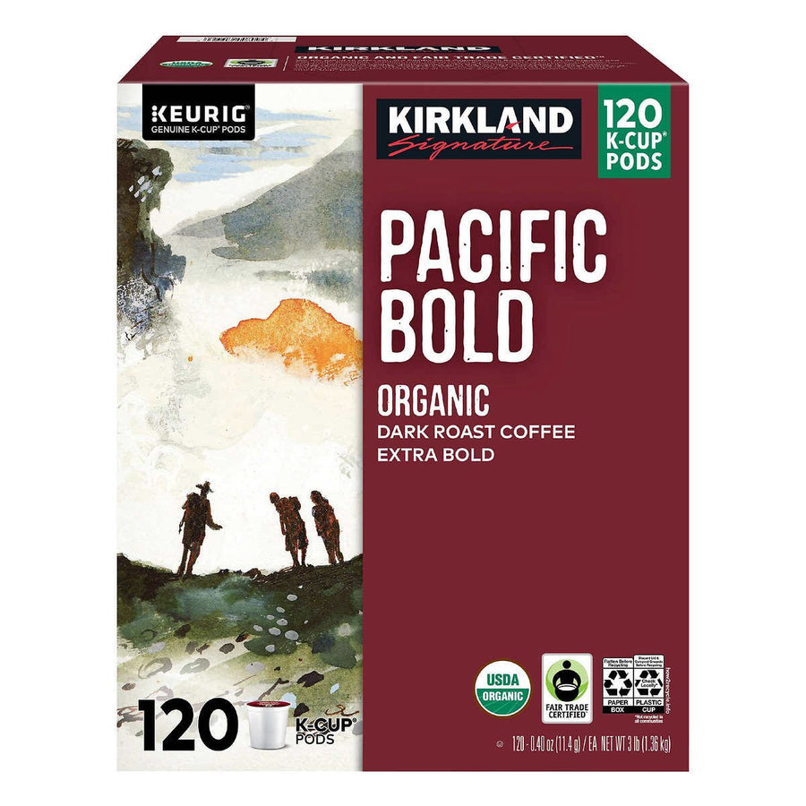 Kirkland Signature Coffee Organic Pacific Bold K-Cup Pod 120 Count Image 1