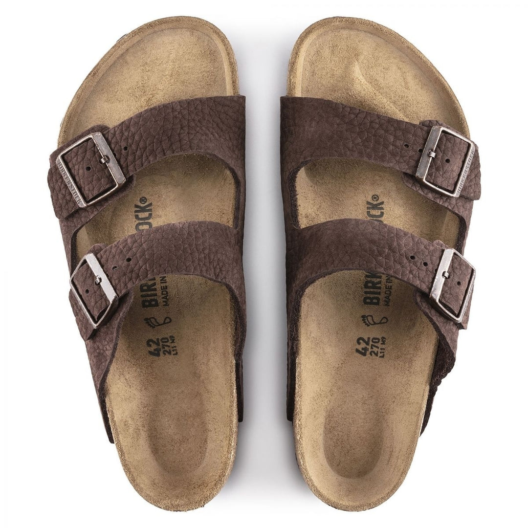 BIRKENSTOCK Arizona Nubuck Mens Sandals Regular Width Buck Roast 1022457 DB Image 4