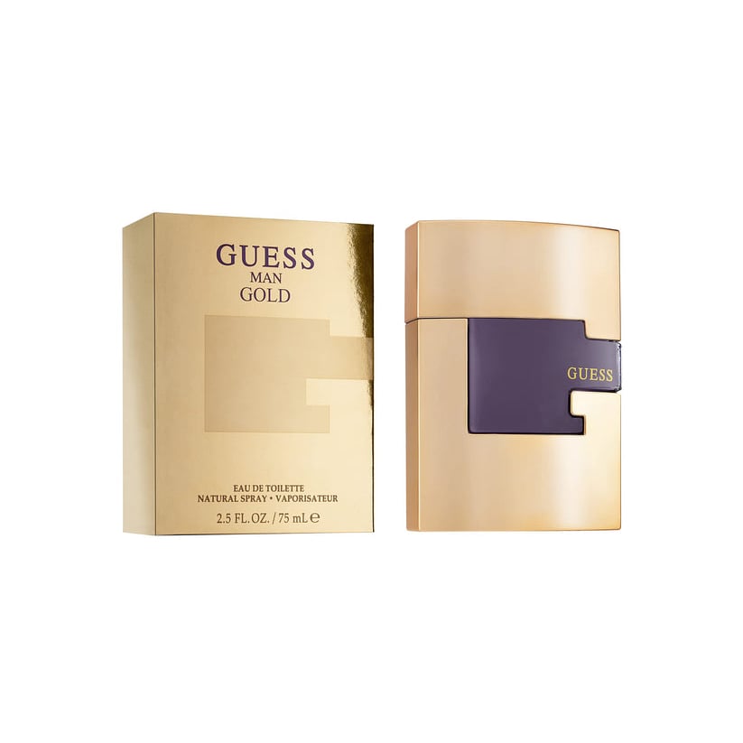 Guess Gold EDT Spray 2.5 oz Men Fragrance Wormwood Nutmeg Amber Musk Suede Image 1