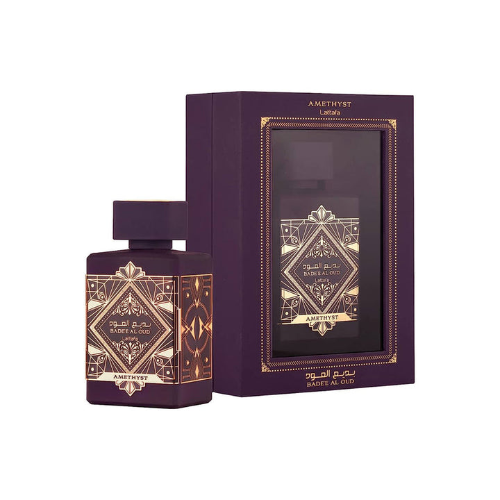 Lattafa Badee Al Oud Amethyst EDP Spray 3.4 oz Men Fragrance Oud Rose Image 1