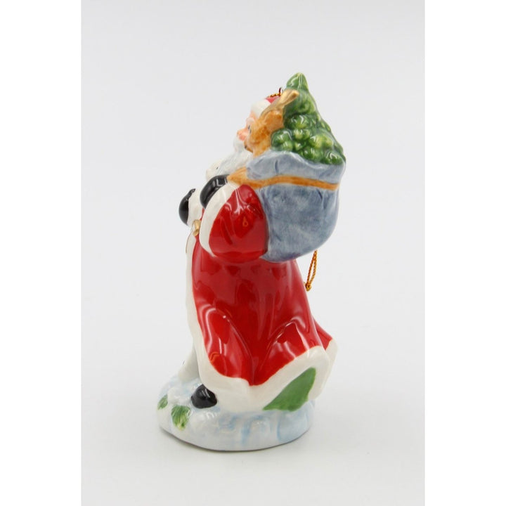 Ceramic Christmas Santa Ornament 4.375in Holiday Decor Mom Image 4