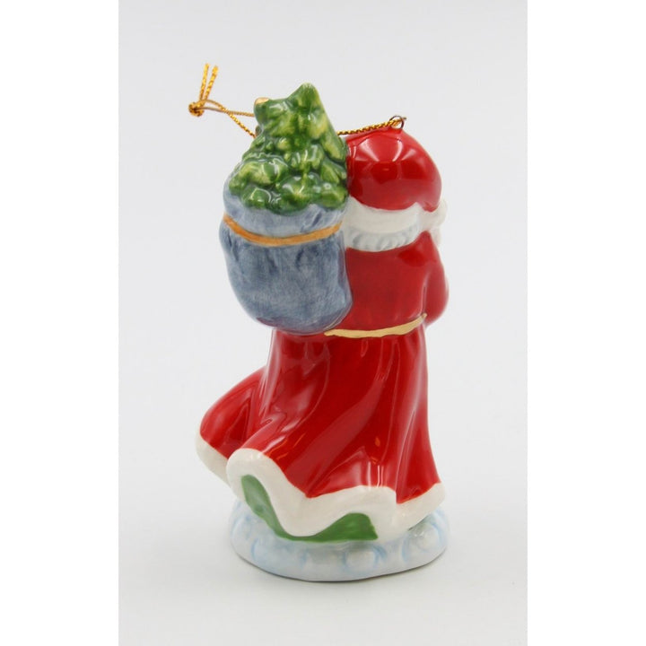 Ceramic Christmas Santa Ornament 4.375in Holiday Decor Mom Image 6