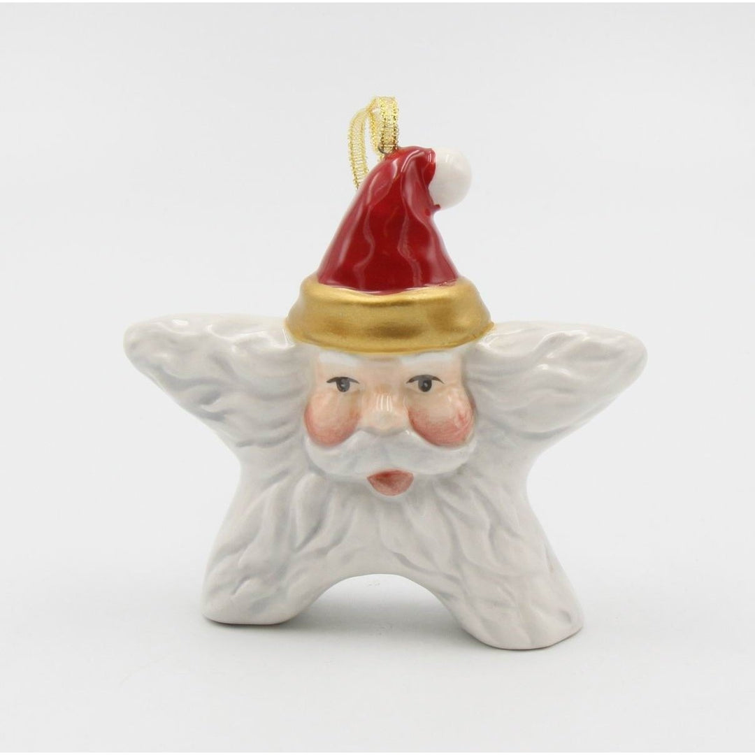 Ceramic Christmas Santa Star Ornament Home D cor  Kitchen D cor Christmas D cor Image 2