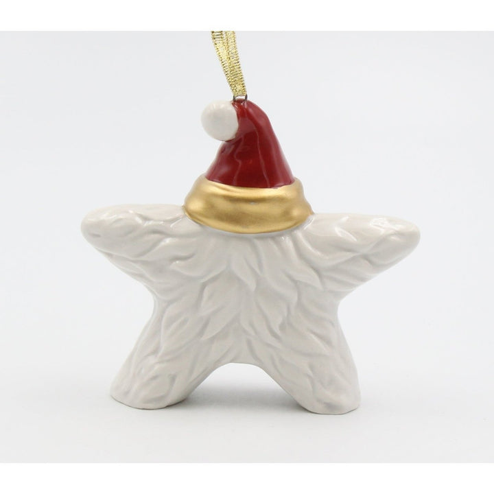 Ceramic Christmas Santa Star Ornament Home D cor  Kitchen D cor Christmas D cor Image 4